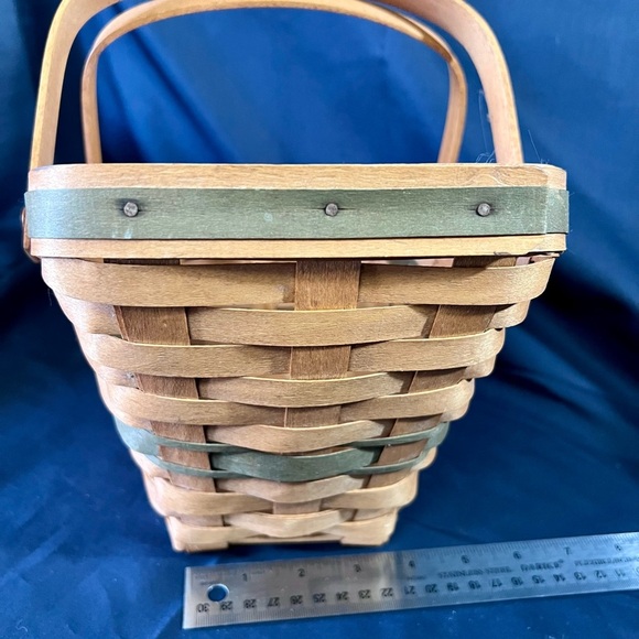 Price Drop- Longaberger Yuletide Traditions Basket Green Christmas Collection 91 - Picture 7 of 10